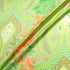 Green & Orange Paisley Printed Double Silk Twill
