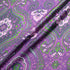 Purple, Pink & Green Patterned Pure Silk Twill