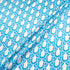 Blue, Teal & White Geo Printed Silk Satin (A 1.65m Piece)