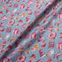 Magenta Pink 'Tea Time' Printed Blue Pure Linen