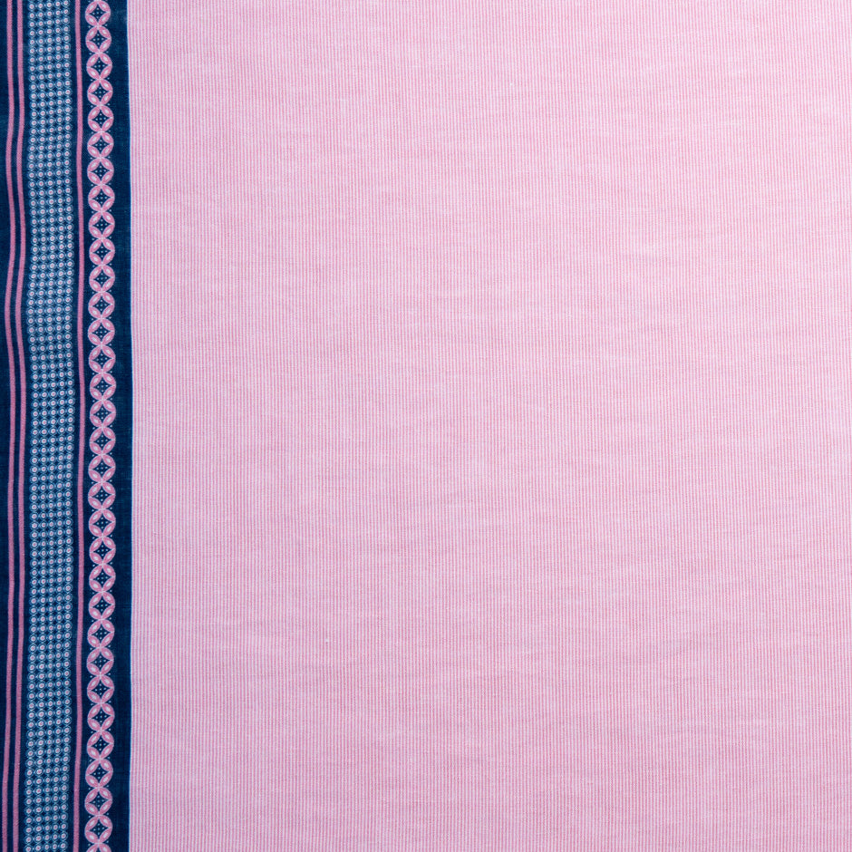 Candy Pink Thin Striped Handkerchief Linen