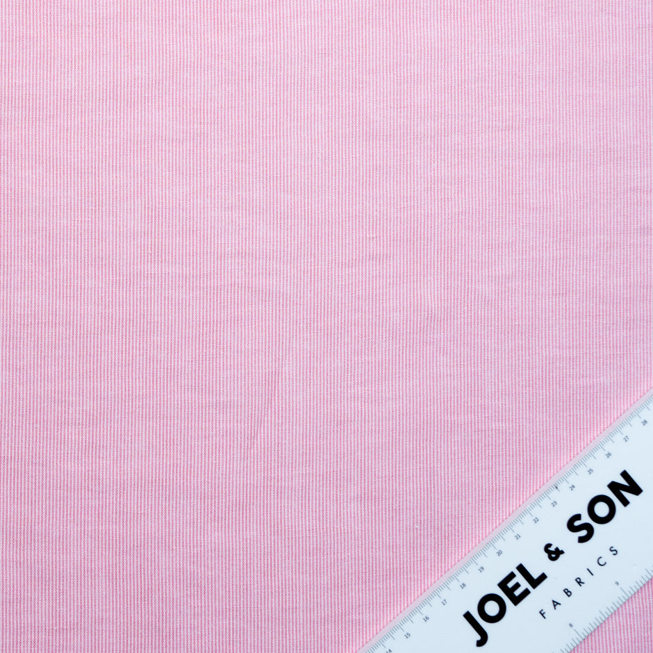 Candy Pink Thin Striped Handkerchief Linen