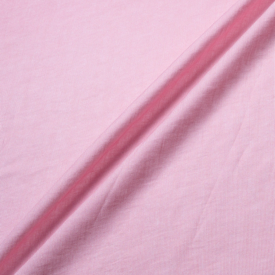 Candy Pink Thin Striped Handkerchief Linen