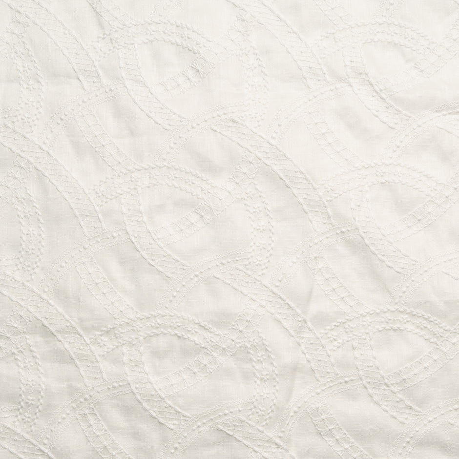 Embroidered Ivory Handkerchief Linen