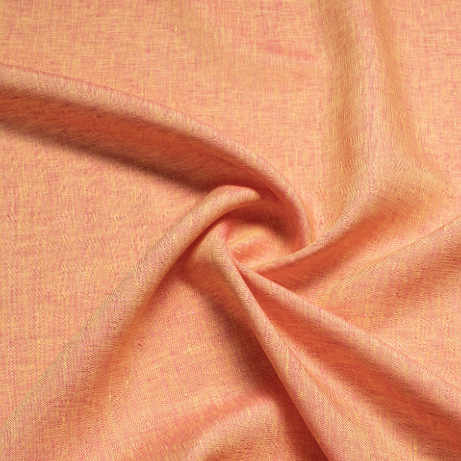 Orange Two-Tone Handkerchief Pure Linen