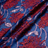 Red & Blue Metallic Jacquard Organza