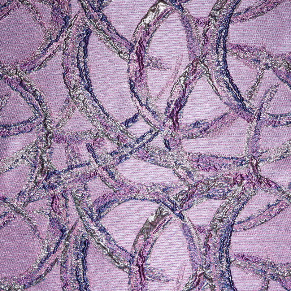 Lilac Metallic Jacquard Organza