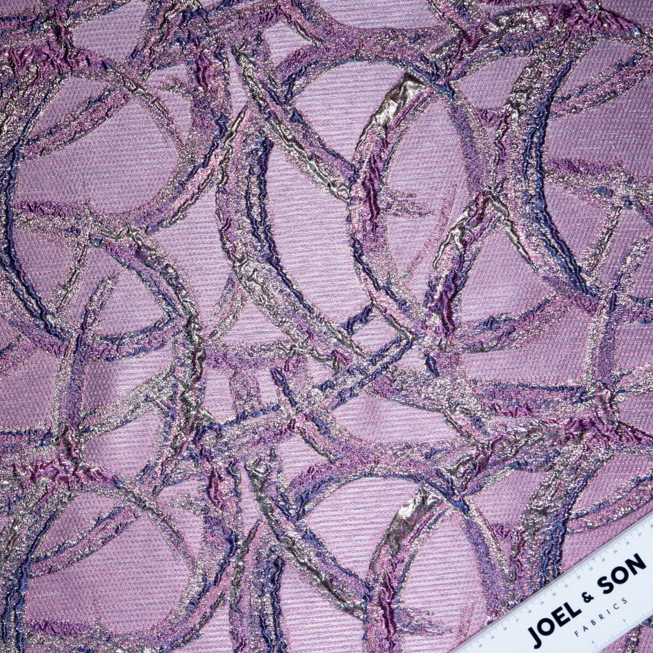 Lilac Metallic Jacquard Organza