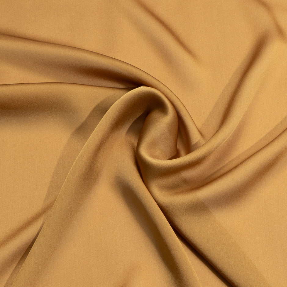 Caramel Silk Satinised Chiffon