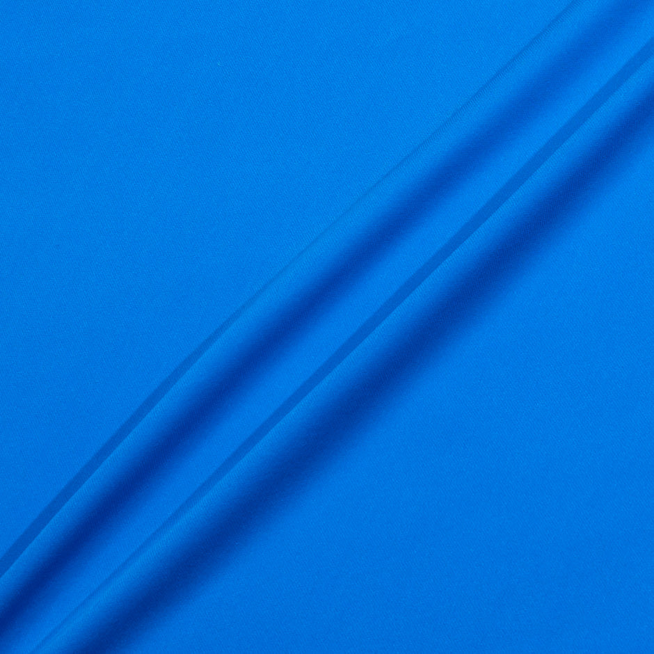 Deep Sky Blue Silk Satinised Chiffon