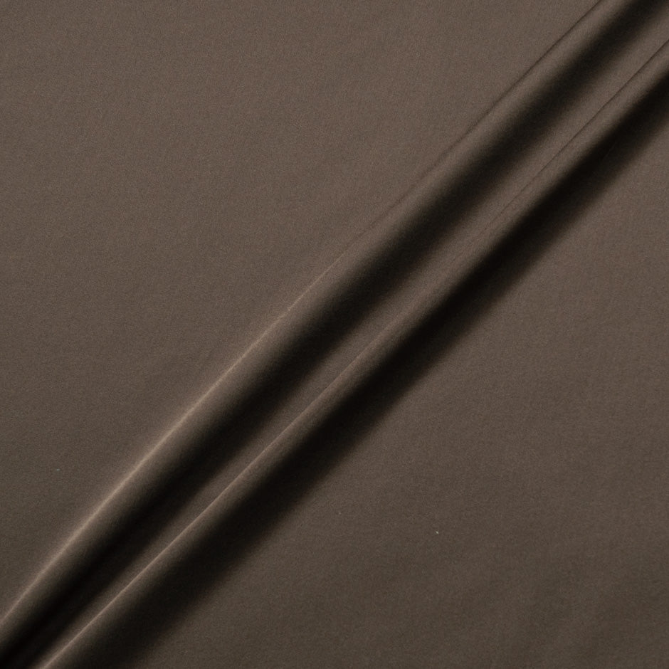 Coffee Brown Silk Satinised Chiffon