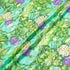 Purple Floral Printed Aqua Silk Metallic Jacquard