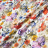 Wild Floral Printed White Silk Metallic Jacquard