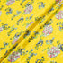 Multi Floral Printed Yellow Silk Jacquard Chiffon