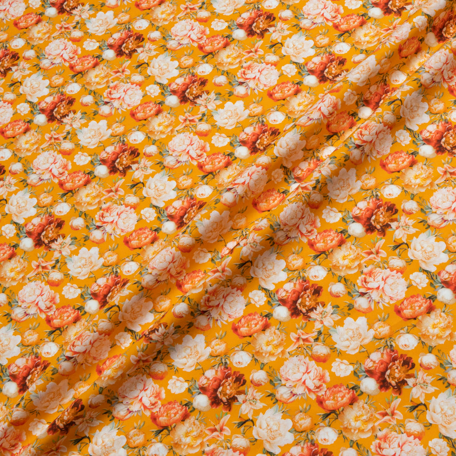 Orange Rose Printed Pure Cotton