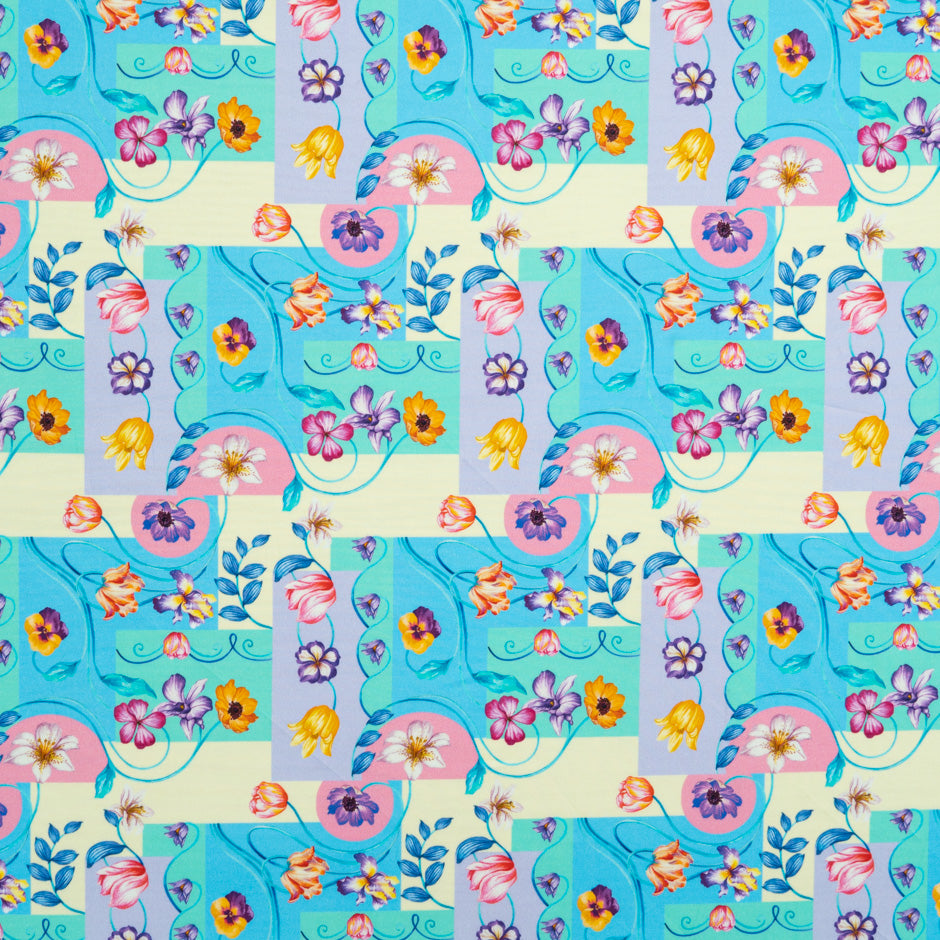 Multi Floral & Patchwork Printed Pure Cotton (A 2.50m Piece)