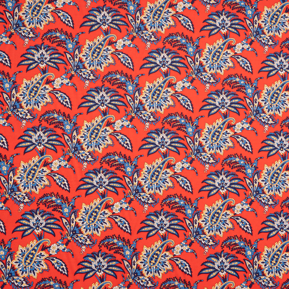 Red 'Arundel' Liberty Cotton Tana Lawn