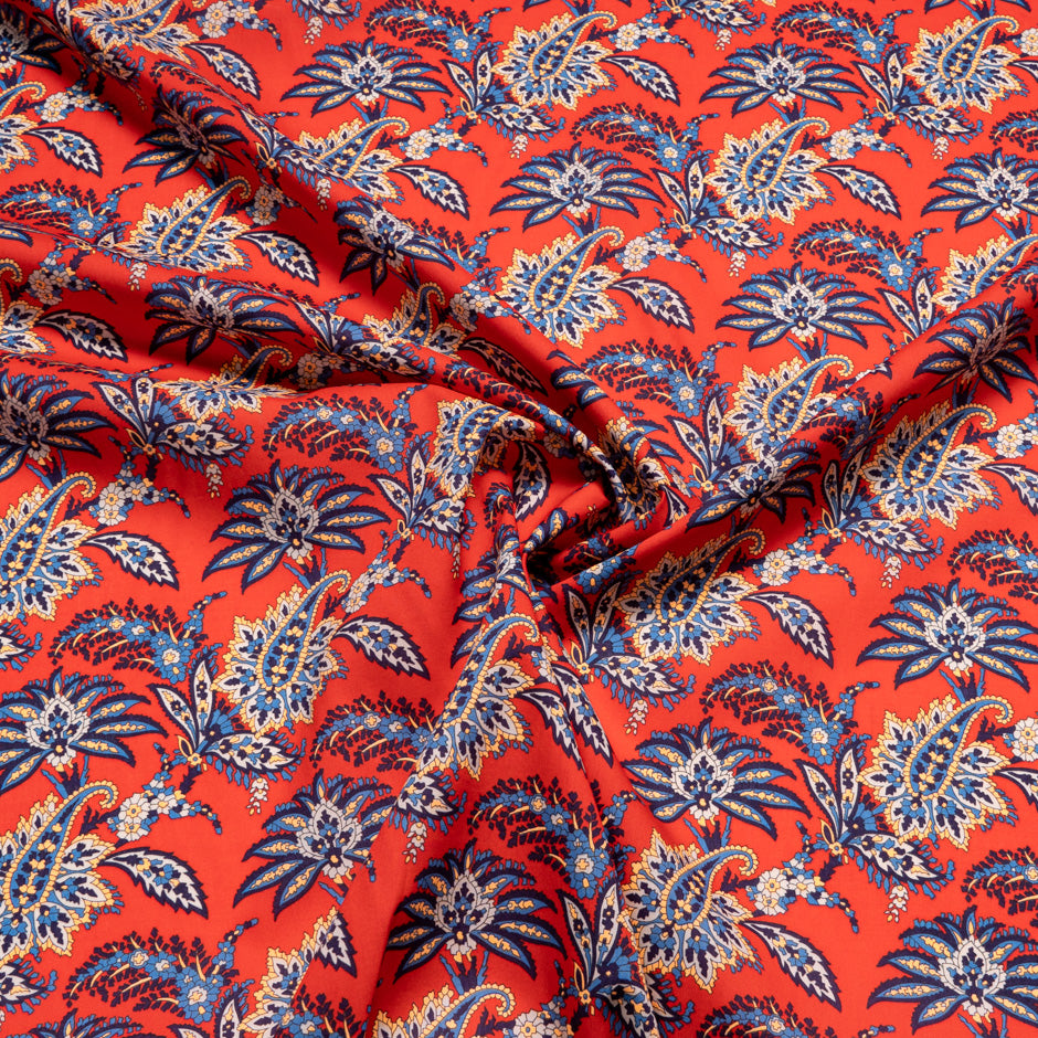 Red 'Arundel' Liberty Cotton Tana Lawn