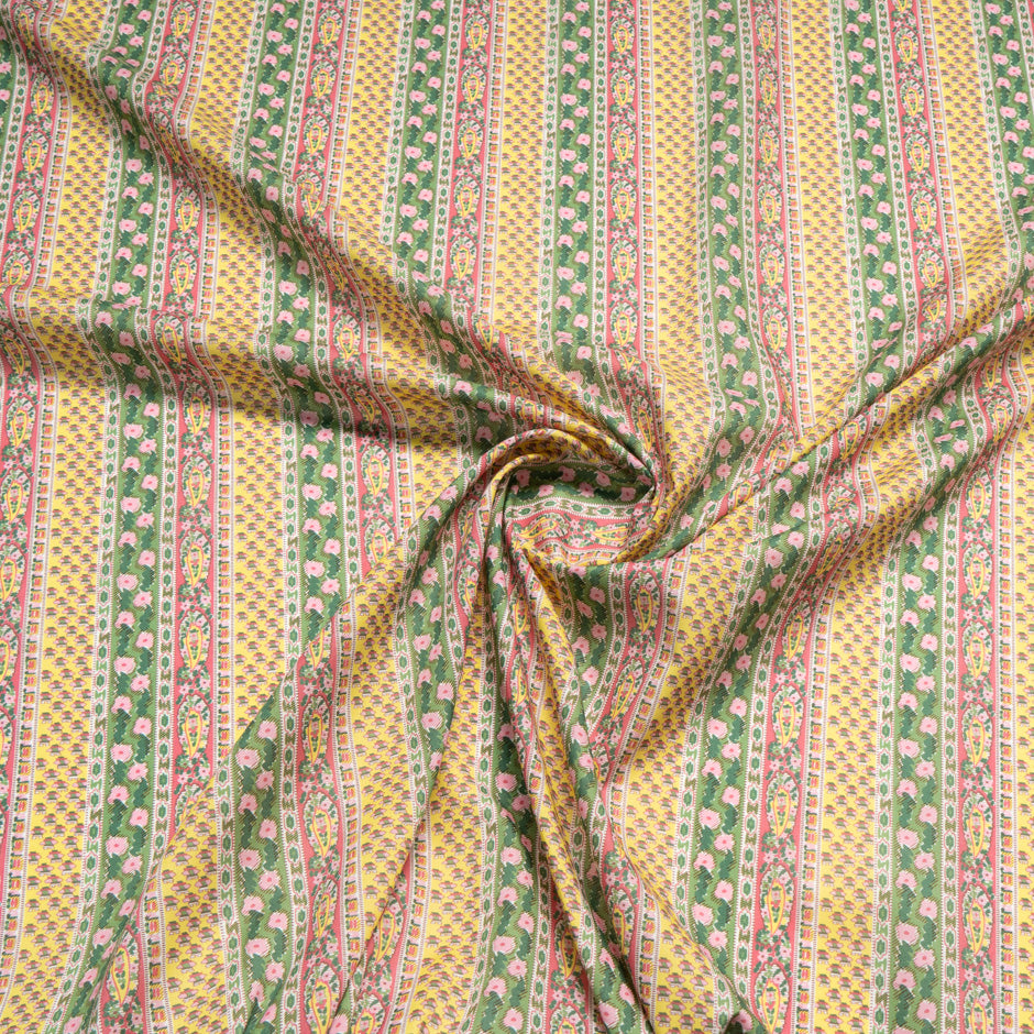 Yellow 'Prospect Stripe' Liberty Cotton Tana Lawn