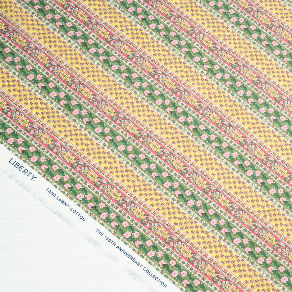 Yellow 'Prospect Stripe' Liberty Cotton Tana Lawn