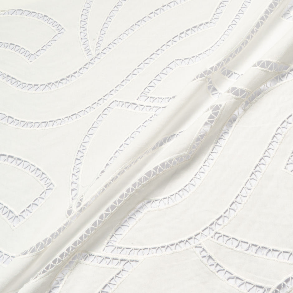 Ivory Embroidered Pure Cotton