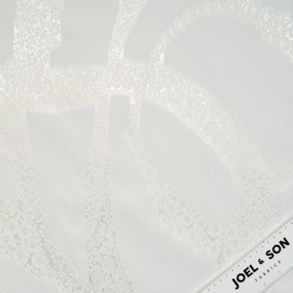 Ivory Floral Jacquard Cotton Blend