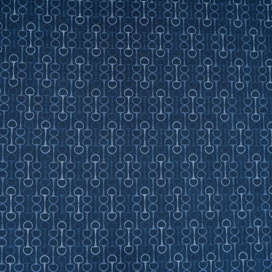 Geometric Horse Bit Printed Stretch Denim