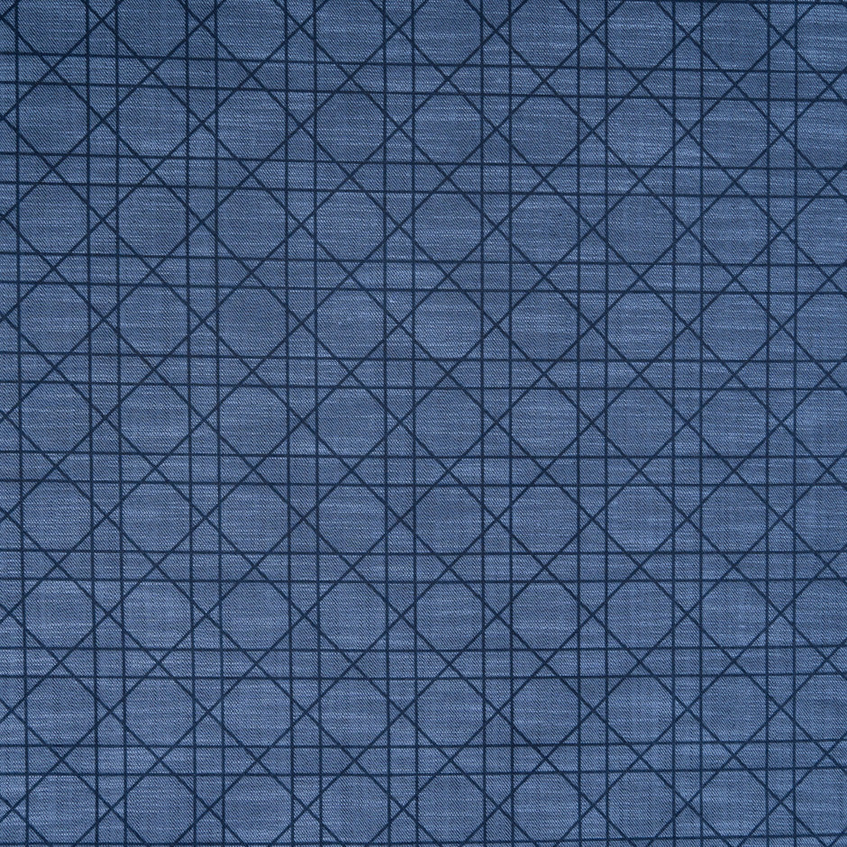 Printed Stretch Cotton Denim