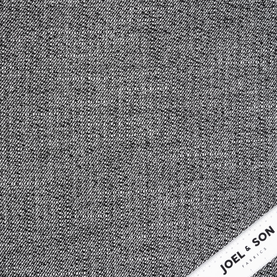 Black & Ivory Pure Wool Tweed Bouclé