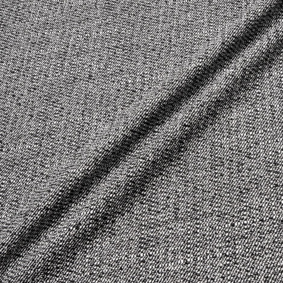 Black & Ivory Pure Wool Tweed Bouclé