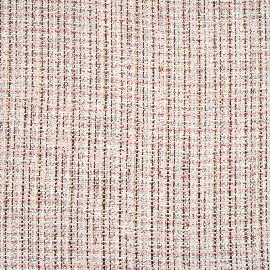 Multi & Cream Cotton Blend Metallic Bouclé