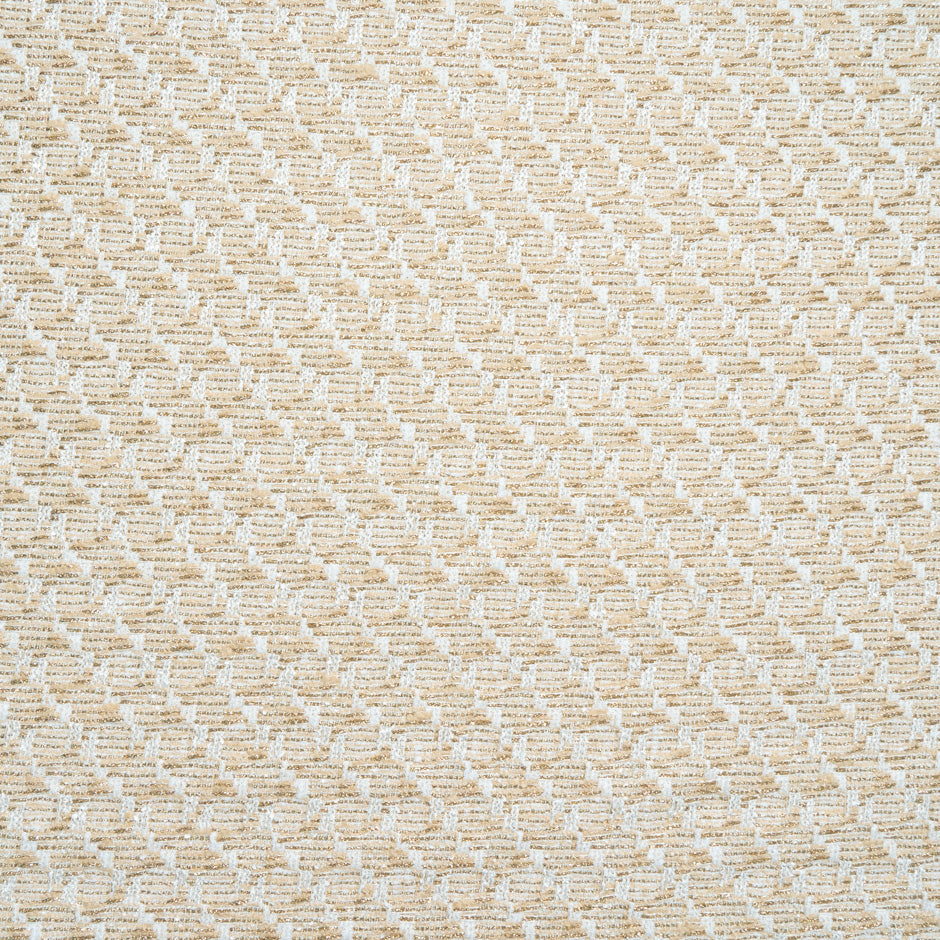 Ivory & Gold Metallic Mixed Fibre Bouclé