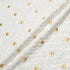 Gold Spot on White Woven Mixed Fibre Bouclé