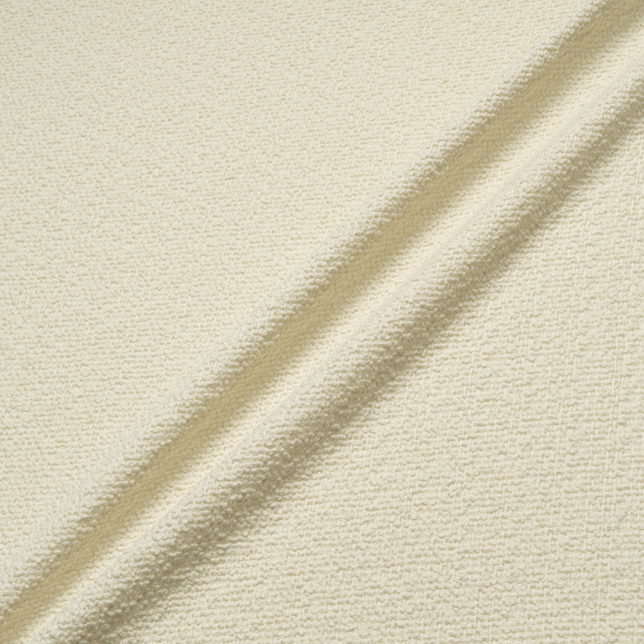 Plain Cream Pure Wool Bouclé