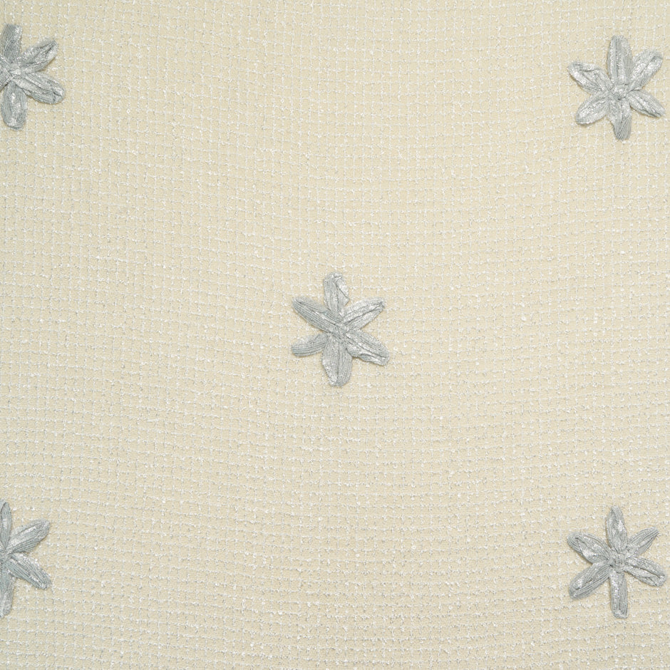 Silver Star Cream Wool Blend Bouclé