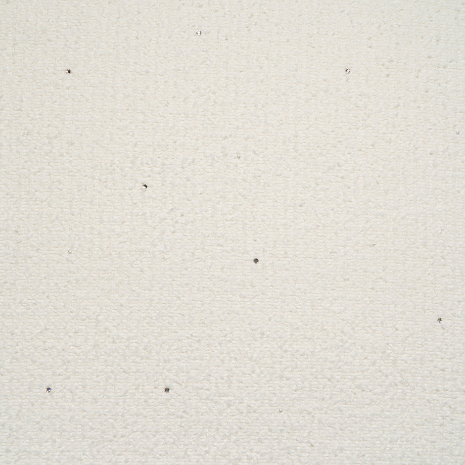 Diamanté Wool & Cotton Blend Ivory Bouclé