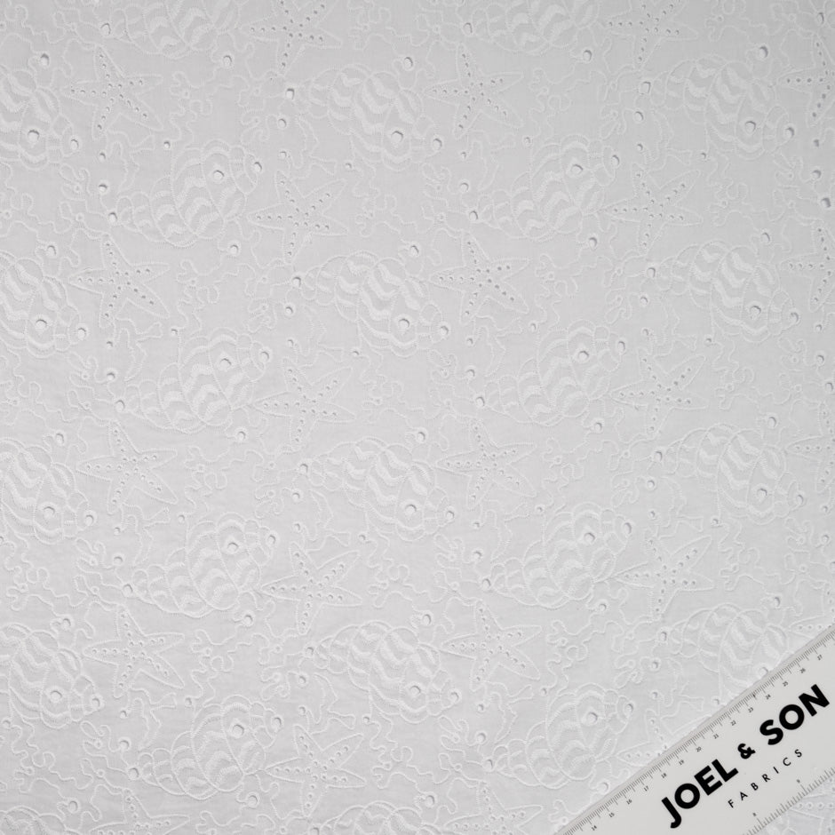 'Seaside' Themed Open Work Cotton Anglaise