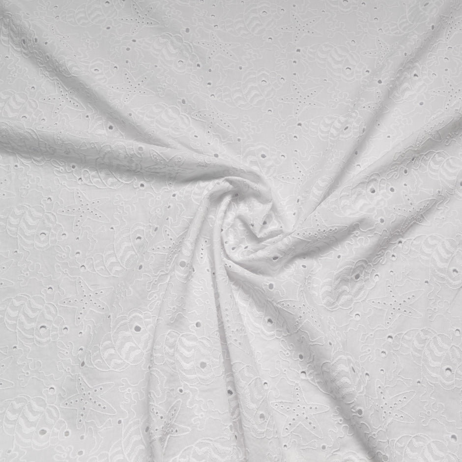 'Seaside' Themed Open Work Cotton Anglaise