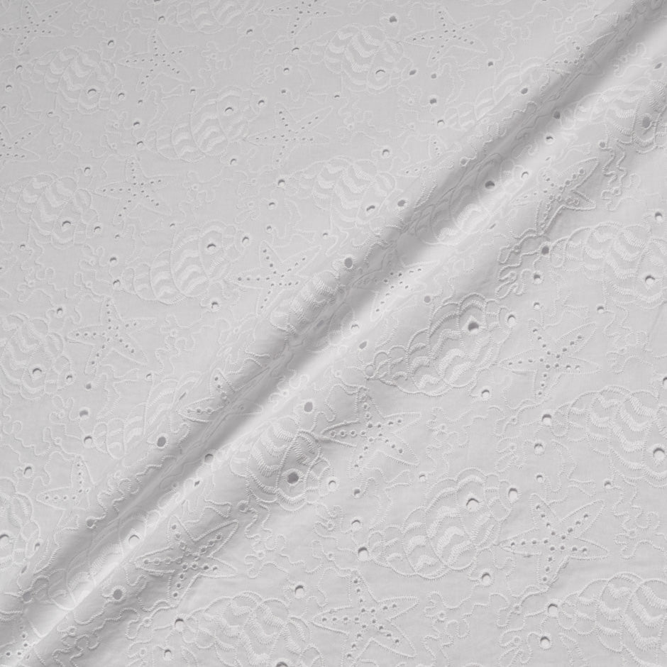 'Seaside' Themed Open Work Cotton Anglaise