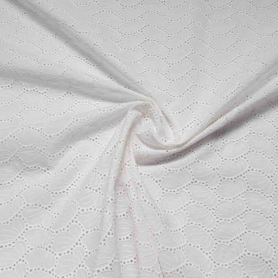 Ivory Geo 'Wings' Open Work Cotton Anglaise