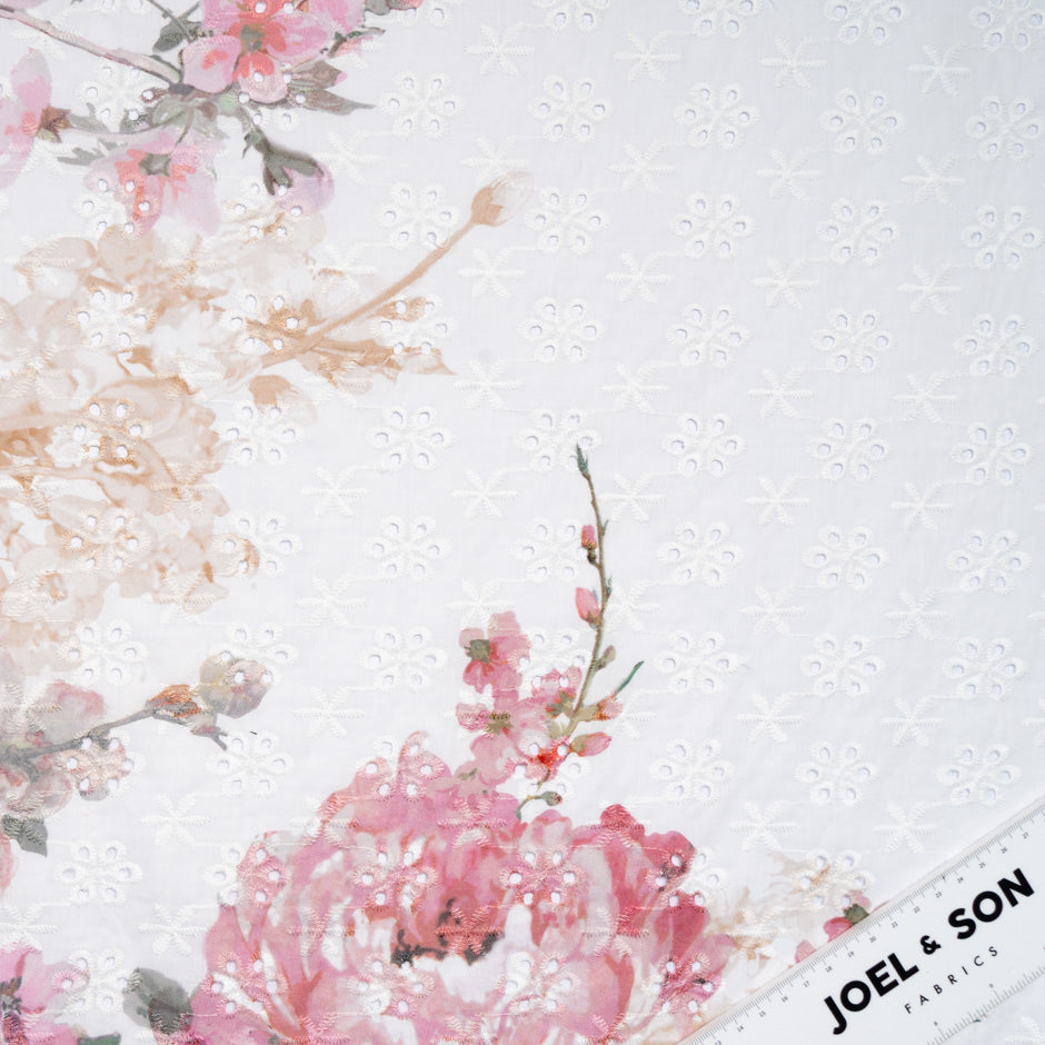 Floral Printed Embroidered Cotton