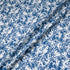 White Leaf Printed Dark Blue Silk Jacquard