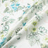 Green Floral & Butterfly Printed Ivory Double Silk Organza