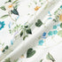 Pretty Turquoise Floral Printed Ivory Double Silk Organza