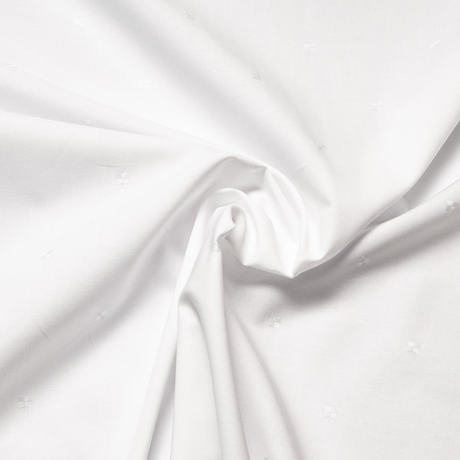 White Jacquard Pure Shirting Cotton