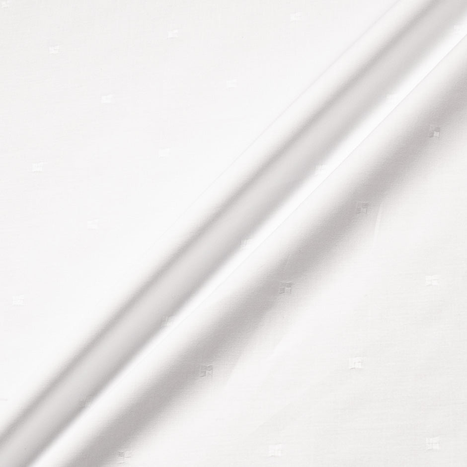White Jacquard Pure Shirting Cotton