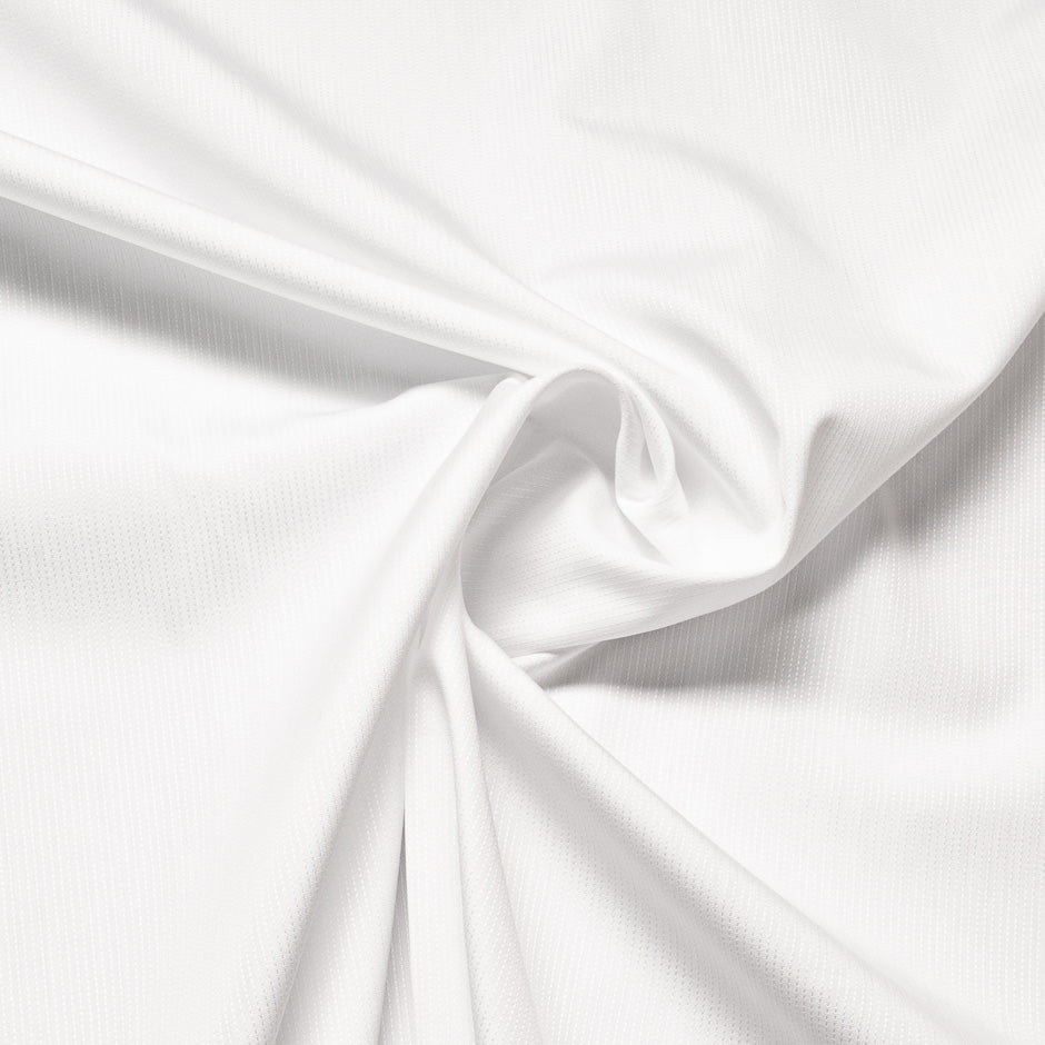 White 'Stitched' Jacquard Pure Shirting Cotton