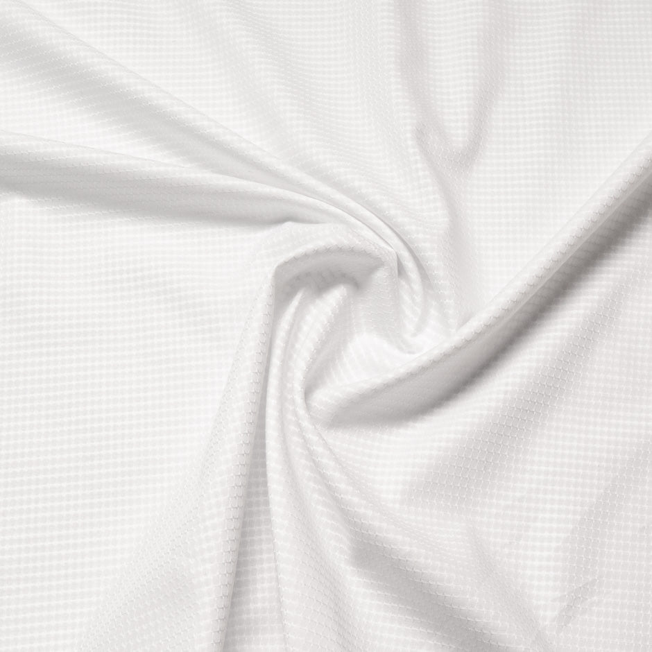 White Ultra Fine Mesh Jacquard Pure Cotton