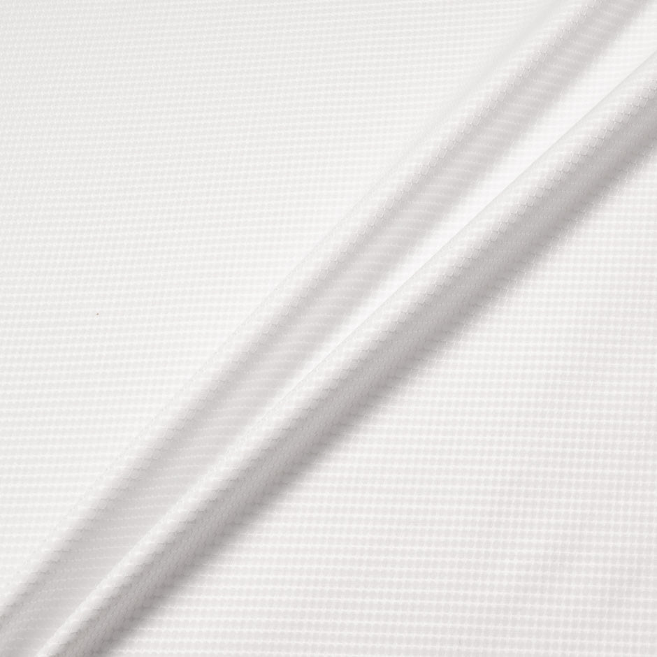 White Ultra Fine Mesh Jacquard Pure Cotton