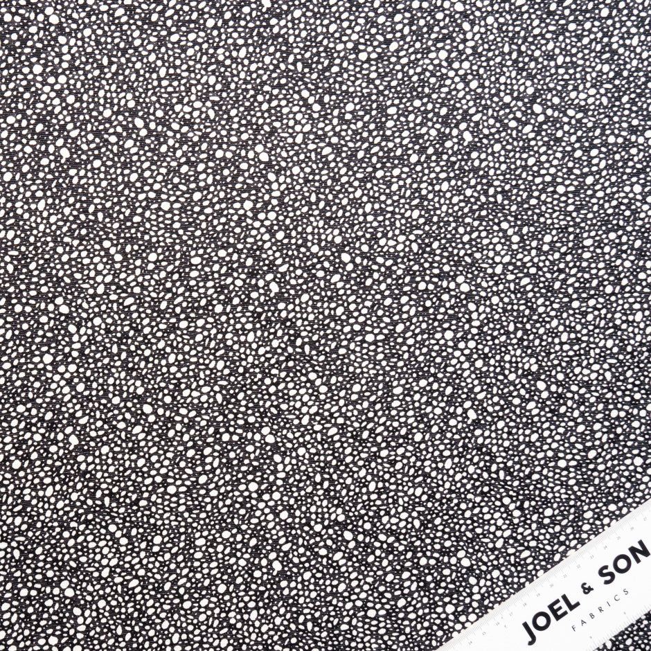 Monochrome Printed Cotton Blend Matelassé